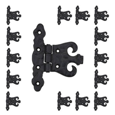 Wrought Iron Cabinet Hinge Black Rustproof Pack of 15 | Renovator's Supply