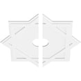 thumbnail image 2 of 32"OD x 5"ID x 17 3/4"C x 1"P Axel Architectural Grade PVC Contemporary Ceiling Medallion, Two Piece, 2 of 11