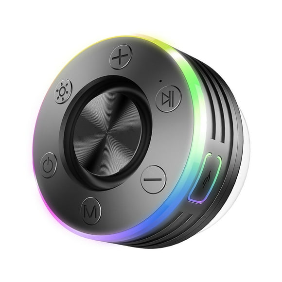Birdeem Bluetooth 5.2 Adsorption Rgb Light Effect Hifi High Sound Quality Waterproofs and Shockproof Built-In Fm Bathroom Bluetooth Speaker