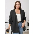 thumbnail image 5 of Daystry Fall Winter Womens Plus Size Open Front Casual Long Sleeve Chunky Cable Knit Classic Sweaters Cardigan, 5 of 8