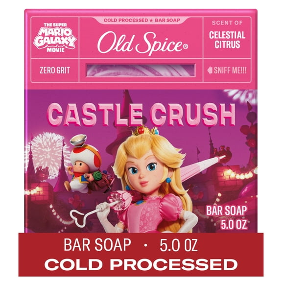 Old Spice Men's Cold Processed Bar Soap, Castle Crush, Old Spice x The Super Mario Galaxy Movie, 5 oz
