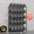 thumbnail image 3 of M MZG 5 Tiers Metal Shelves Dimensions: 47.2"W x 17.7"D x 72.3"H Storage Shelving, Black, 3 of 8