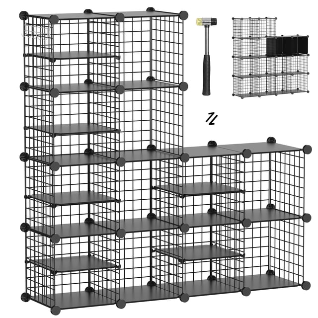 Organizador de almacenamiento Wire Cube Kiivoena de 12 a 14 cubos de metal
