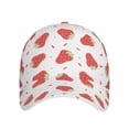 thumbnail image 2 of Balery Baseball Cap Adjustable Size for Running Workouts and Outdoor Activities All Seasons Dad Hat(Hand Drawn Strawberry), 2 of 9