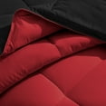 thumbnail image 3 of Bare Home Microfiber 4-Piece Black/Red Comforter, Black Sheet Set Reversible Bed in a Bag, Twin, 3 of 6