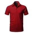 thumbnail image 1 of FashionOutfit Men's Solid Short Sleeves Basic Quality Side Slit Performance Polo Shirt, 1 of 1