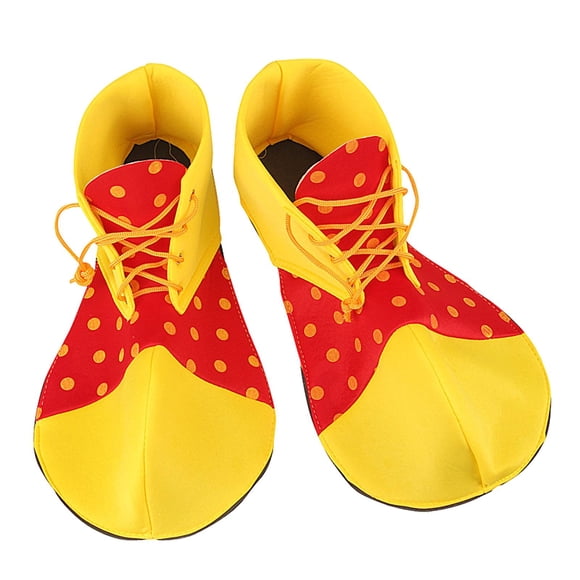 Zapatos de para adultos, zapatos de arcoíris, accesorios de cuero PU, decoraciones para fiesta de Navidad, juego de rol para adultos, disfraz B Yinane Zapato disfraz payaso