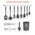thumbnail image 2 of Juego de utensilios de cocina Pranski, 12 piezas, de silicona, aptos para lavavajillas, 2 of 7