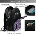 thumbnail image 4 of Xecao Skull flower blue for Travel Laptop Backpack, USB-Charging-Enabled, Spacious Business Backpack for Men and Women,College School Computer Bag, 4 of 7