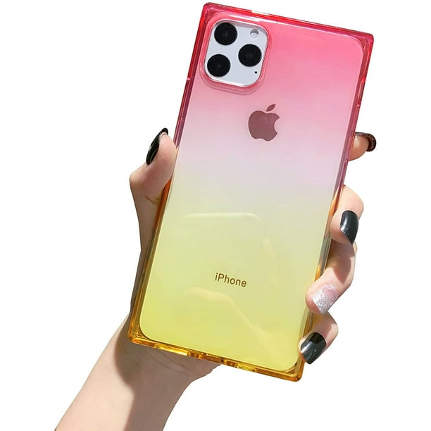 Square Case Clear Case Cute Gradient Slim Silicone Transparent Reinforced Corners Tpu Cushion Cover Case Iphone 6 6s Walmart Com