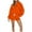 Orange, variant on Frostluinai 2 Piece Sets for Women Drawstring Sweat Shorts Half Zip Long Sleeve Sweatshirts Loose Fit Solid Fall Tracksuit Sets with Pocket