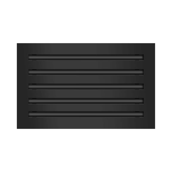BUILDMART - 16x10 Modern AC Vent Cover - Decorative Black Aluminum Air Vent - Standard Linear Slot Diffuser - Heating and Cooling Register Grille for Ceiling, Walls & Floors - Texas Buildmart