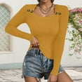thumbnail image 6 of Sweaters for Women Casual Oversized Pullover Knit Top Cozy Fall Winter Outfit Knit Pullover Sweater Winter Autumn Square Neck Button Down Top Soft Stretch Casual Blouse Tunic Long Sleeve Shirt, 6 of 8