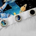 thumbnail image 4 of jejeloiu Letter A Monogrammed Black Out Curtains,Cartoon Astronaut Curtains Pack of 2 (42x63 Each),Galaxy Planet Bedroom Curtains For Boys,Microfiber Room Decorative, 4 of 6