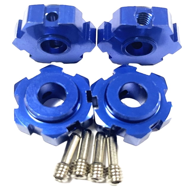 Montaje hexagonal de rueda Vogacara de aleación de aluminio 1/10 para MAXX RC 4 piezas Azul oscuro