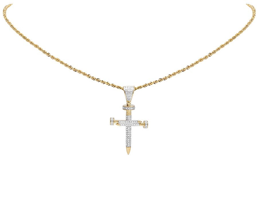 Jewelry Unlimited Uni 10k Yellow Gold Real Diamond Nail Cross Pendant Charm 0 50ct 1 5 Com - Diamond Nail Cross Pendant Jewelry Unlimited Uni 10k Yellow Gold Real Diamond Nail Cross Pendant Charm 0 50ct 1 5 Com - Diamond Nail Cross Pendant