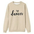 thumbnail image 2 of Dancer Sweatshirts for Women Long Sleeve Crewneck Drop Shoulder Dance Lover Graphic Sweatshirt Pullover Tops, 2 of 3