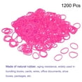 thumbnail image 3 of Uxcell Rubber Band Pink Stretchable Rubber Elastic Band 0.5inch Dia with S-Clips for Home Office, Pack of 1200, 3 of 5