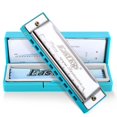 thumbnail image 1 of Tecla en C diatónica Harmonica East Top de 10 orificios para principiantes con funda, 1 of 7
