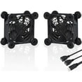 thumbnail image 1 of Ventilador de 80 mm Ventiladores alimentados por USB Enfriamiento silencioso para computadora Ventilador de 5 V Compatible con PC/Xbox/Playstation/TV Box, etc. JM  Rojo Verde, 1 of 5