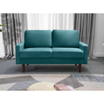 thumbnail image 1 of Koby Home's X Collection Morrison Modern Loveseat, Upholstered in Performance Velvet with Track Arms, Cushion Back, and Wooden Legs, 2-Seater for Small Space, Prussian Blue Color, 1 of 4