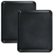 12.7" x 10.6" Nonstick Cookie Sheet, 2-Piece Baking Pan Set, Black