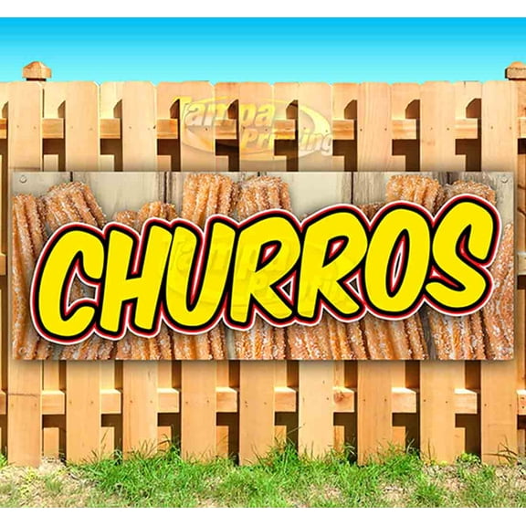 Churros 13 oz Vinyl Banner With Metal Grommets