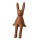thumbnail image 5 of Figuras de conejo sentado de cerámica, esculturas de animales para estanterías de hoteles y oficinas. color café M, 5 of 9