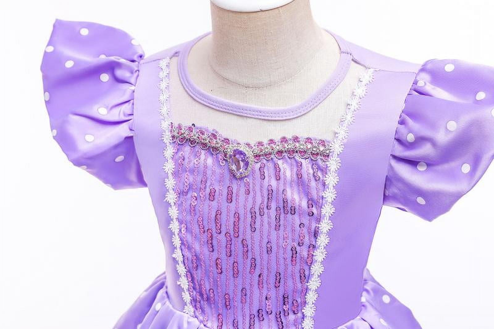 strapless open back dress Princess Sofia the First Dress Ball Gown with Pearls – Cosplayrr main image 1