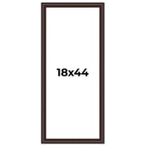 18x44 Frame Brown Round Mahogany Solid Wood Picture Frame | 1.625 Inch Moulding Width | with UV