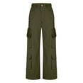 thumbnail image 7 of Tumotour Cargo Pants for Women Wide-Leg Pants Athletic Workout Running Joggers with Pocket Multi-Pocket Sport Long Pants, 7 of 7