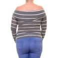 thumbnail image 3 of Chelsea Sky Blouse à Rayures pour Femmes, Gris, Petit, 3 of 3