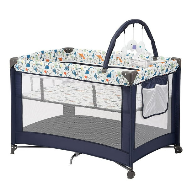 Portable Baby Playpen Lightweight Baby Playard with Mattress and Toy