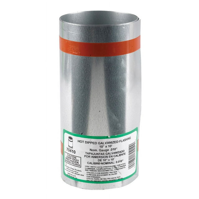 Amerimax 70410 Standard Valley Clignotant, Rouleau de 10 Po L x 0.01 Po T, Acier