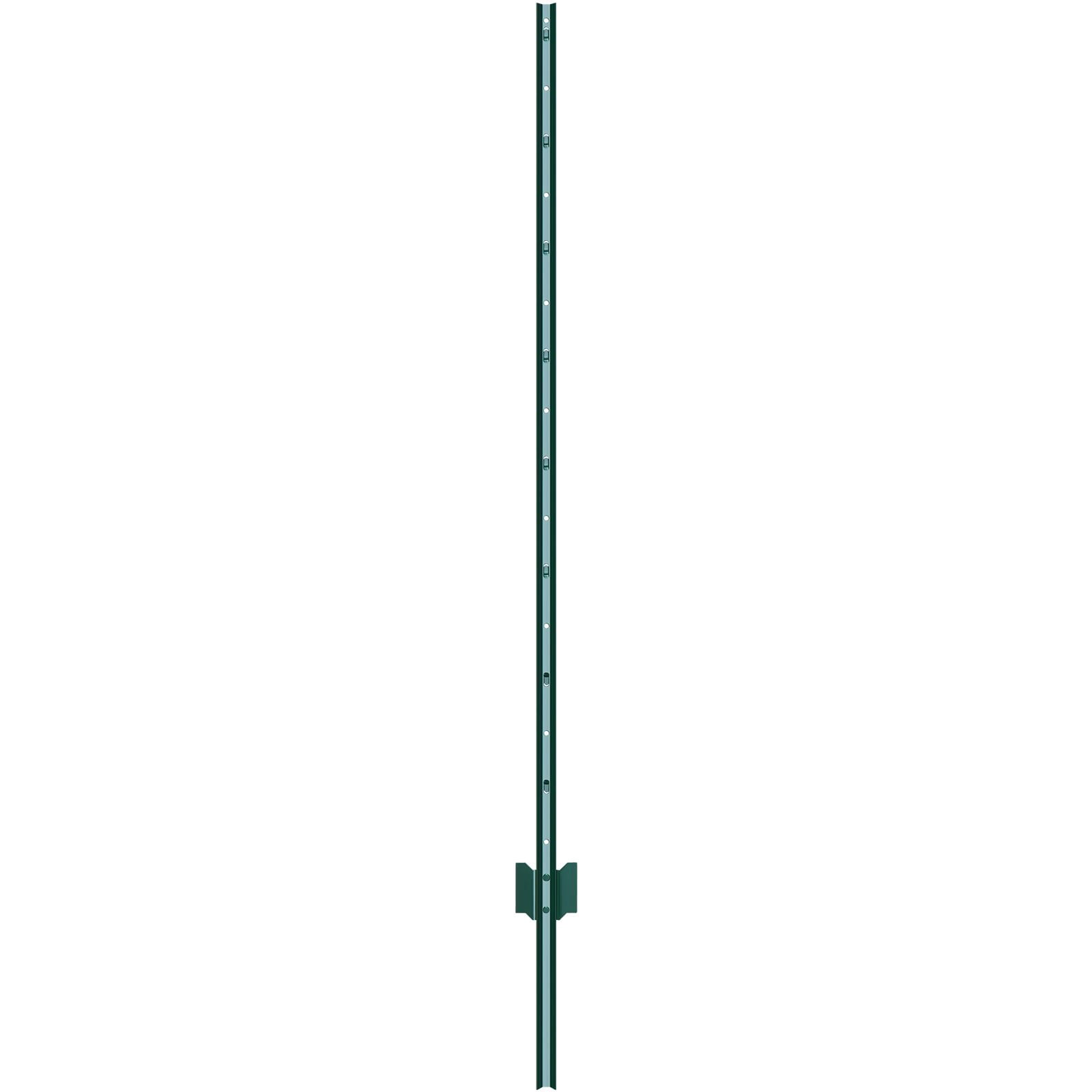 5 Feet Fence Post, 10 Pack U-Channel Heavy Duty Metal Fence Posts, Sturdy Steel Fence Stakes for Garden Yard, Lawn, Farms and Outdoor Wire Fencing, Green