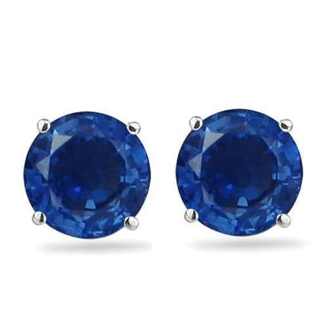 1 1/4ct Boucles d'Oreilles en Saphir Bleu 14K Or Blanc