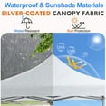 thumbnail image 4 of 10 x 10ft Pop Up Canopy Tent Easy Setup Outdoor Shade Instant Portable Sun Shelter Canopy Tent for Parties Camping Beach, 4 of 7