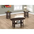 thumbnail image 2 of Monarch Specialties Table Set, 3pcs Set, Coffee, End, Side, Accent, Living Room, Laminate, Brown, Transitional, 2 of 2