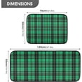 thumbnail image 3 of Black Green Plaid Anti Fatigue Mats for Kitchen Floor,Set of 2 Non Skid Washable Waterproof Anti Kitchen Floor Mats for Kitchen Office Laundry Room Bathroom (19"x27"+19"x47") Home Decor, 3 of 7
