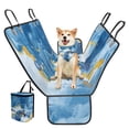 thumbnail image 2 of Garronmavis Marble Patterned Turtle Dog Seat Cover for Back Seat Multipurpose Trash Bin with Storage Pockets Dog Scarf for Large Dogs 3 PCS Car Seat Cover Pet Car Seat Protection, 2 of 6