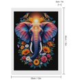thumbnail image 2 of Diamond Art Kit for Adults, Elephant Floral Art Vibrant Beauty Diamond Painting for Adults Beginners, 5D DIY Diamond Art Painting Kits, Colorful Diamond Painting Craft for Home Decor 12x16, 2 of 7