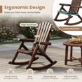 thumbnail image 6 of Spaco Outdoor Adirondack Rocking Chair, Rocking Chair for Adults Solid Wood Porch Rocker, Brown, 6 of 7