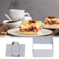 thumbnail image 4 of Dessert Rings, Reliable Convinient Stainless Steel Cake Ring Quality Practical  For Salads Pastries Making For Home For Baking Tool For Bakery Square: 4x8cm, 4 of 8