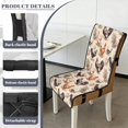 thumbnail image 6 of TSOVTHRID Rooster Chicken Tree Print Quilted Dining Room Chair Covers Comfy Adjustable Chair Seat Covers Stretchy Stain Resistant Chair Seat Cushion Protector Slipcovers, Set of 4, 6 of 7
