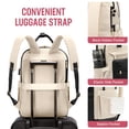 thumbnail image 4 of Mochila para portátil LOVEVOOK impermeable con puerto USB de 15,6 pulgadas para hombres y mujeres, 4 of 9