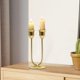 thumbnail image 1 of Portavelas de Metal, candelabro de 2 brazos, candelabro decorativo Retro para escritorio, fiesta de chimenea de aniversario, 1 of 10