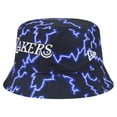 thumbnail image 5 of Men's New Era Black/Light Blue Los Angeles Lakers Summer Sun and Storm Reversible Bucket Hat, 5 of 7