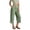 20# Green, variant on Cropped Linen Gaucho Pants for Women High Waist Wide Leg Gauze Capri Pants Summer Casual Loose Fit Capris Green L