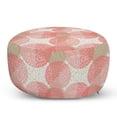 thumbnail image 1 of Abstract Pouf Cover with Zipper, Overlapped Circles Pattern with Dashed Lines Digital Image Print, Soft Decorative Fabric Unstuffed Case, 30" W X 17.3" L, Pale Sepia White, by Ambesonne, 1 of 5