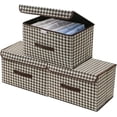thumbnail image 1 of 3PCS Cajas De Almacenamiento Con Tapa Y Asa - Bolsa Almacenamiento Ropa Gran Organizador De Ropa Plegables De Tela No Tejida Cajones Organizadoras Para Closet Con Tapas Para Hogar Oficina Dormitorio, 1 of 7